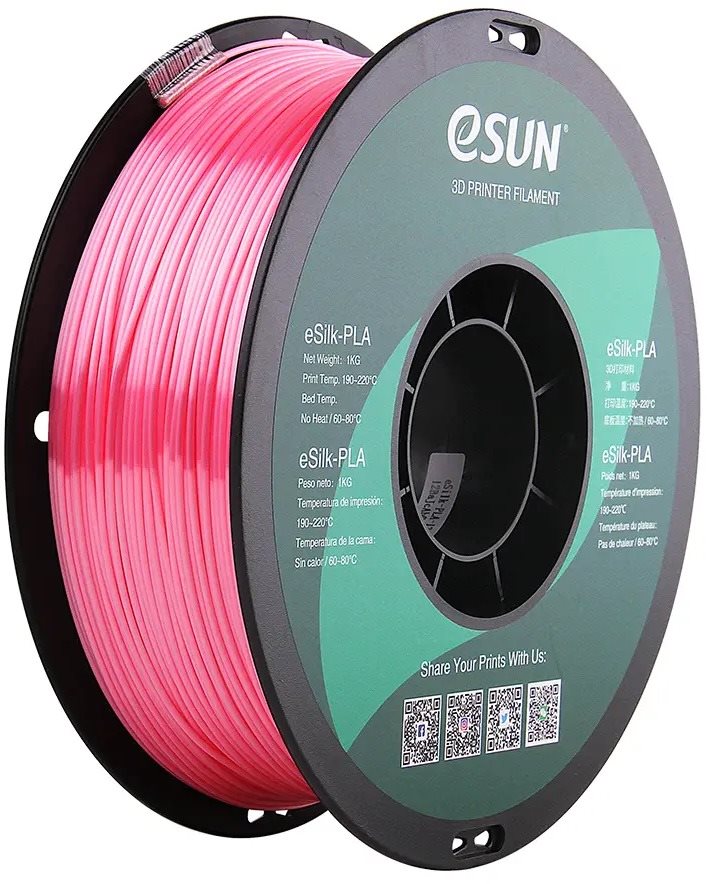 eSUN eSilk-PLA 1kg Pink - Perfektní filament pro 3D tisk