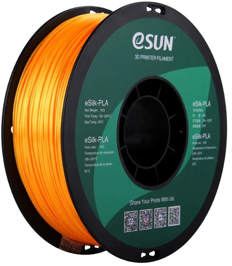 eSUN eSilk-PLA 1kg Gold - Perfektní materiál pro 3D tisk