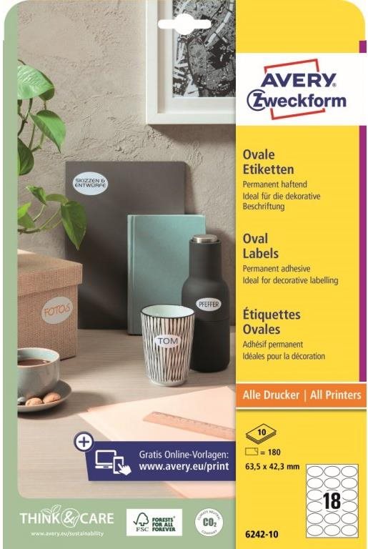 Samolepící etikety Avery Zweckform 6242-10