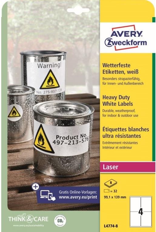 Avery Zweckform L4774-8 Odolné samolepící etikety