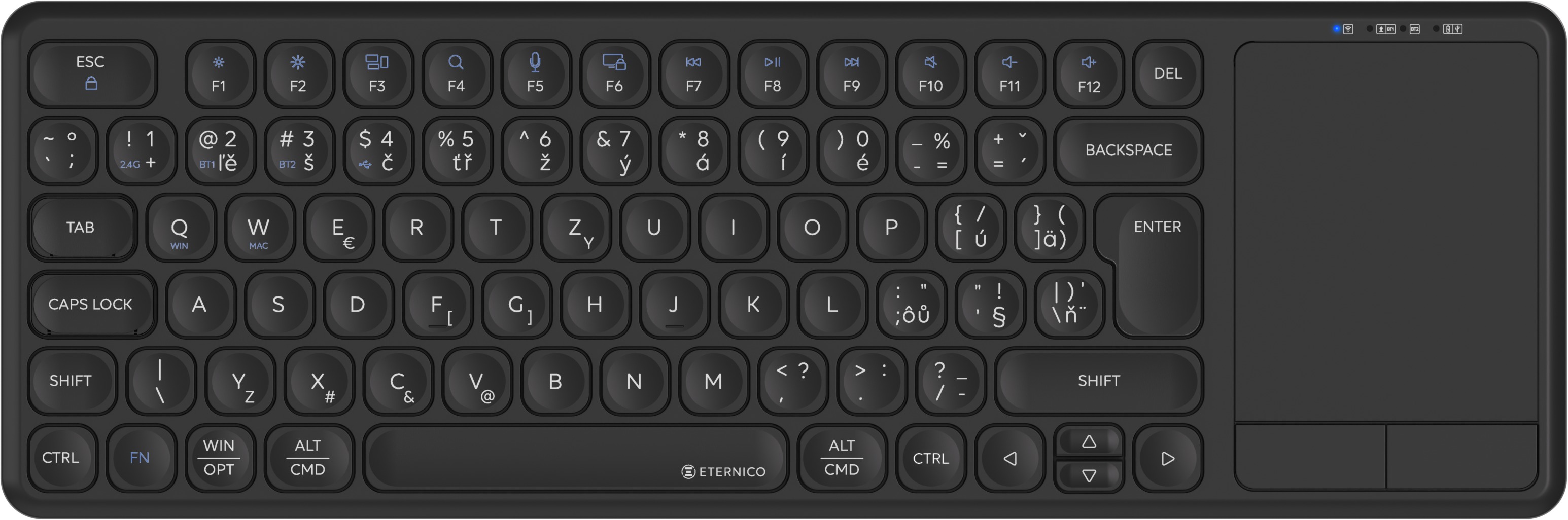 Eternico K200S Wireless Touchpad černá - CZ/SK