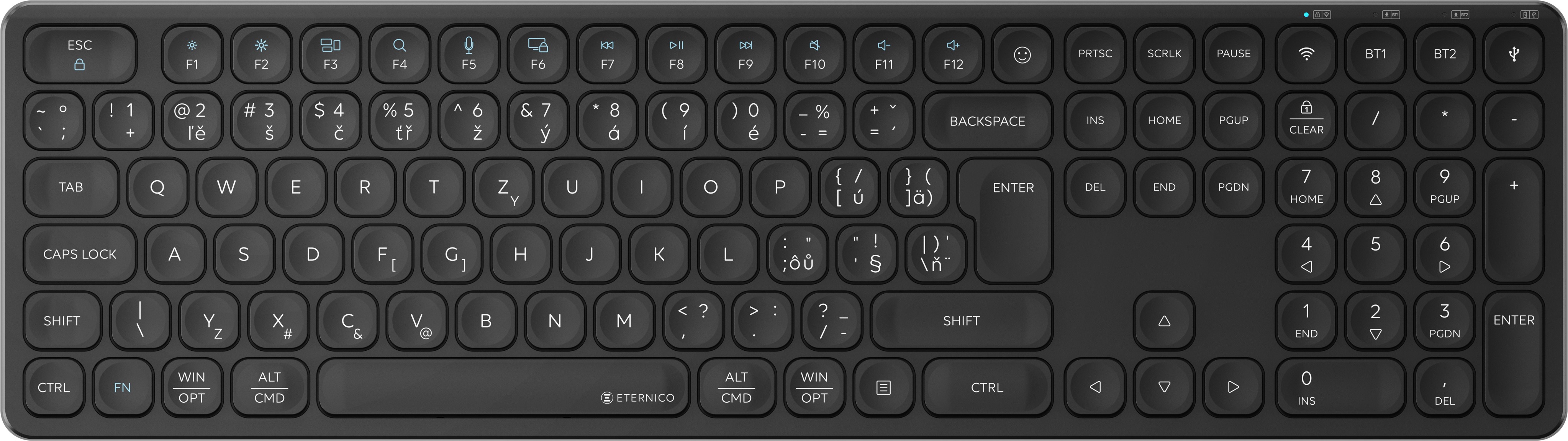 Eternico K501F Wireless černá - Bezdrátová klávesnice s robustním designem