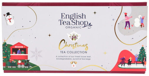 English Tea Shop Vánoční stromek, 6 figurek, 6 pyramidek, Bílá Kouzla