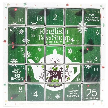 English Tea Shop Zelený adventní kalendář Puzzle 48 g, 25 ks bio ETS25