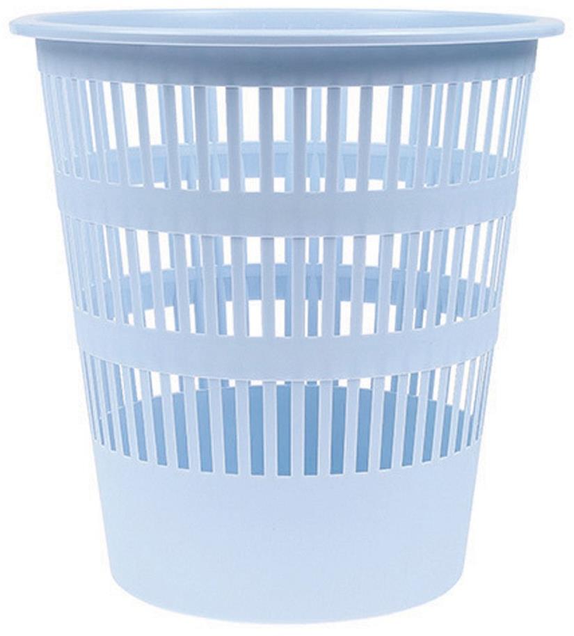 DONAU Koš odpadkový PVC děrovaný 12 l - pastelově modrý