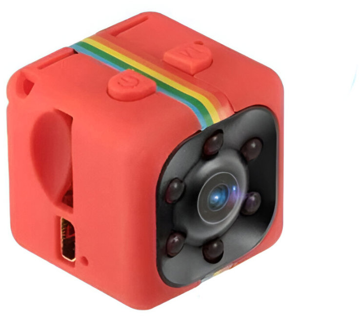 Eveon Qube X11 Mini webkamera Full HD 1080P, červená
