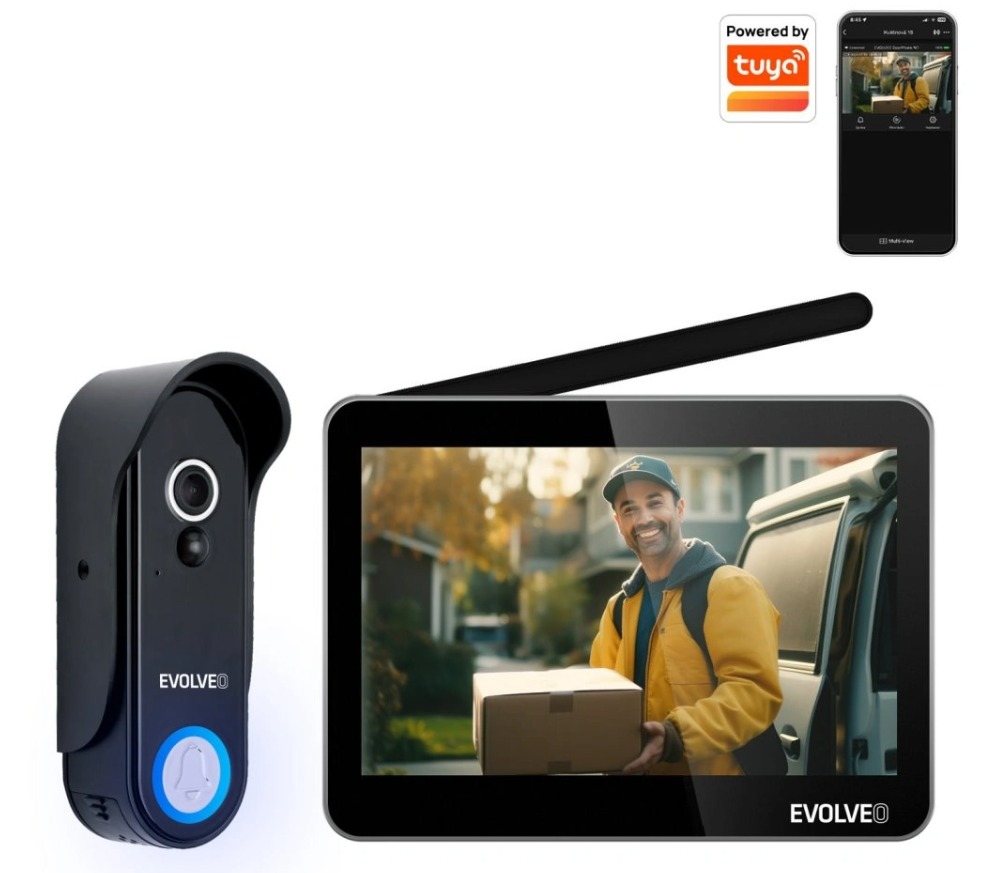 EVOLVEO DoorPhone W7, černý monitor