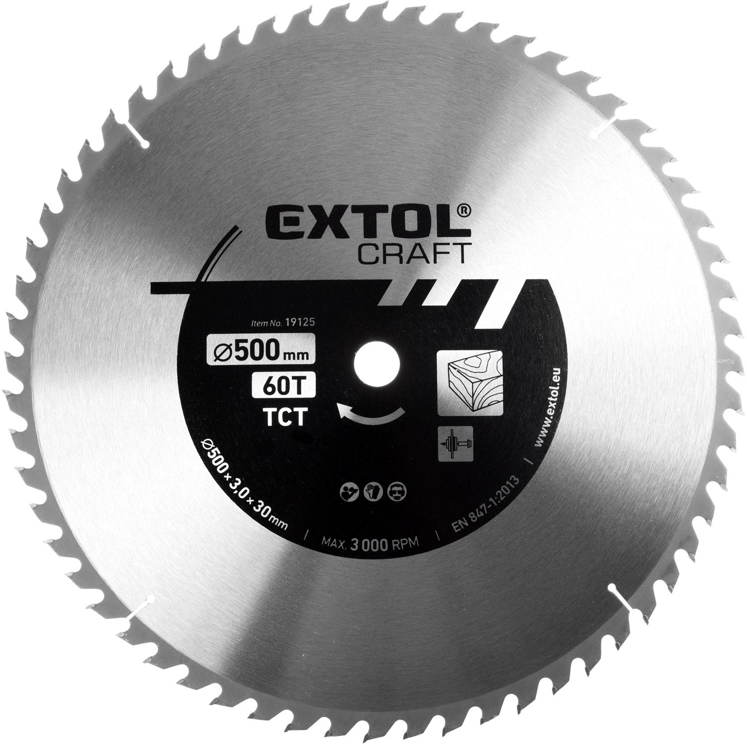 EXTOL CRAFT kotouč pilový s SK plátky, O 400x3,5x30mm, 60T, 19122