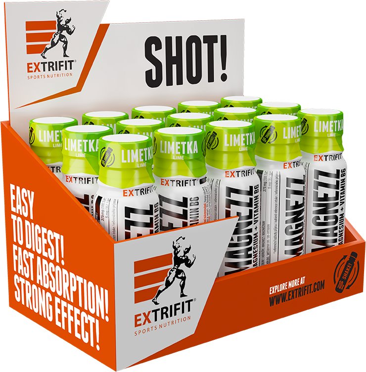 Extrifit Magnezz Shot! 15 × 90 ml lime