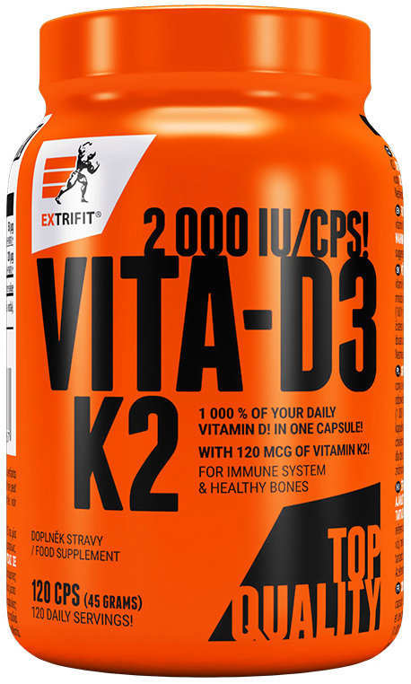 Extrifit Vita-D3K2 2000 IU/CPS 120 kapslí