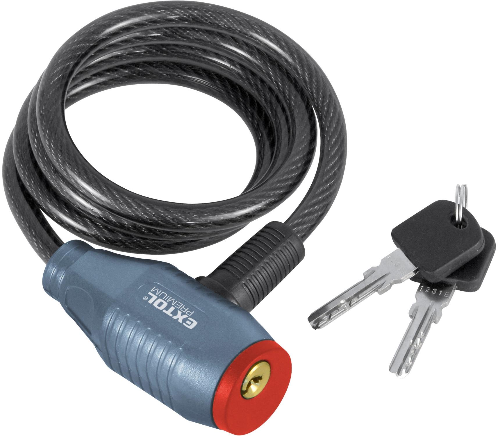 EXTOL PREMIUM Zámek na kolo - lanko, 8 × 1000 mm