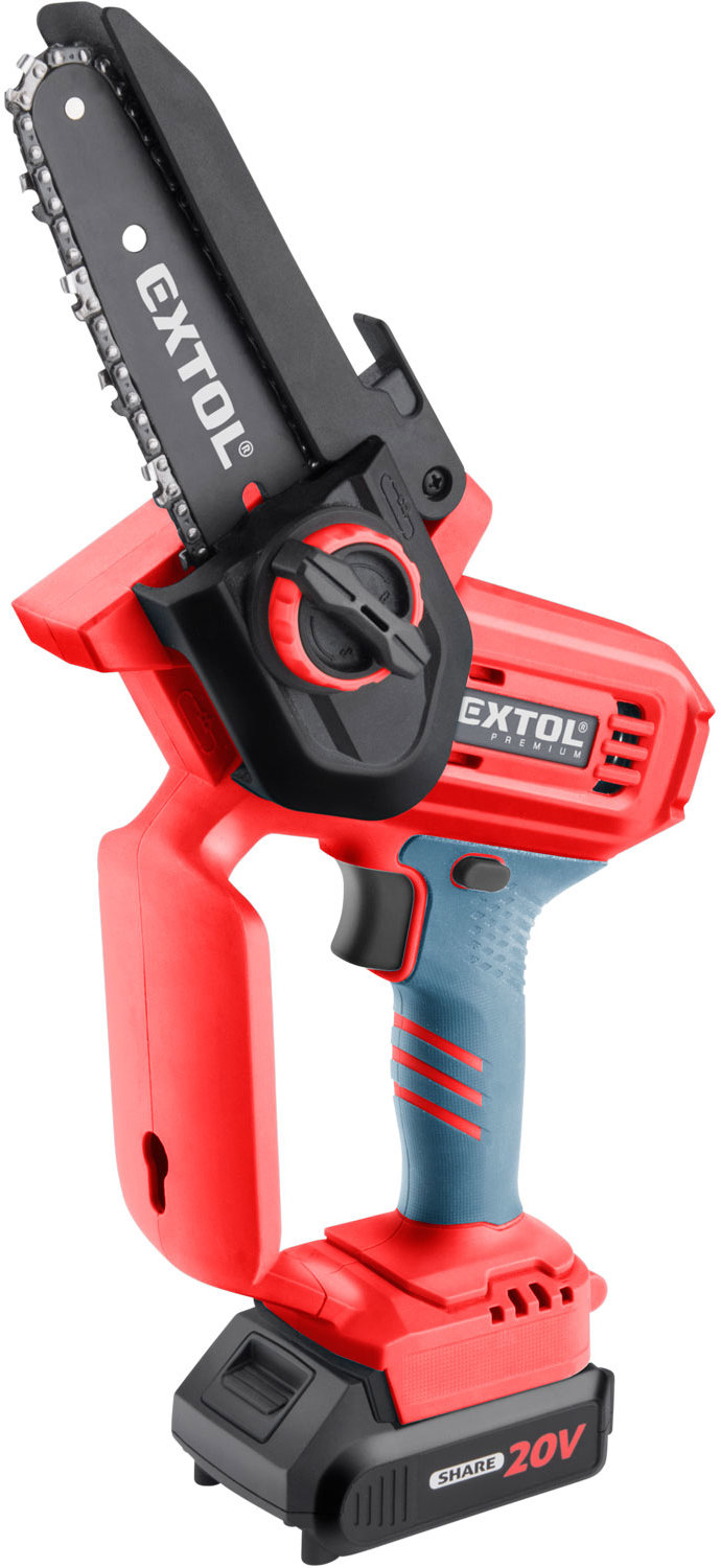 EXTOL PREMIUM Pila řetězová aku jednoruční SHARE20V, 12 cm, 20V Li-ion, 2Ah, 8891922