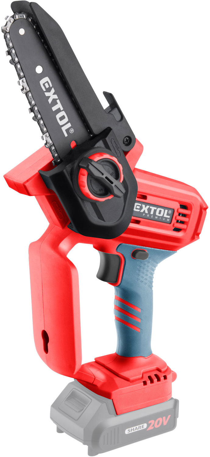 EXTOL PREMIUM Pila řetězová aku jednoruční SHARE20V, 12 cm, bez baterie a nabíječky, 8891923