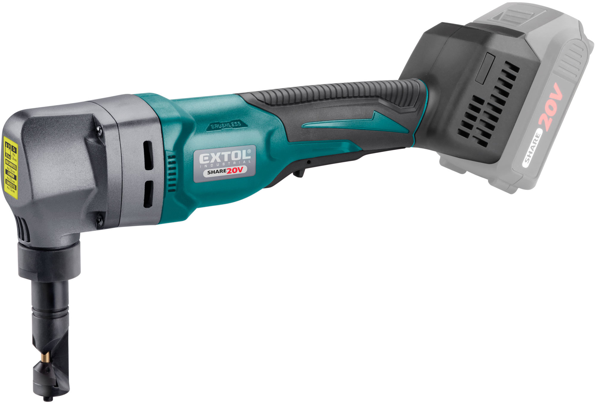 EXTOL PREMIUM Nůžky na plech, prostřihovačky AKU SHARE20V 8791831 (bez AKU)