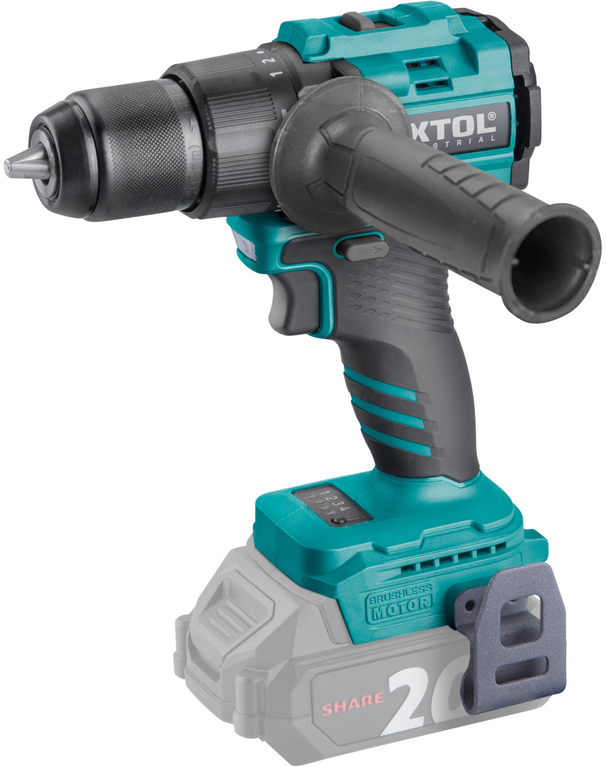 EXTOL Industrial Vrtací šroubovák AKU s příklepem Share20 V 8791805 (bez AKU)