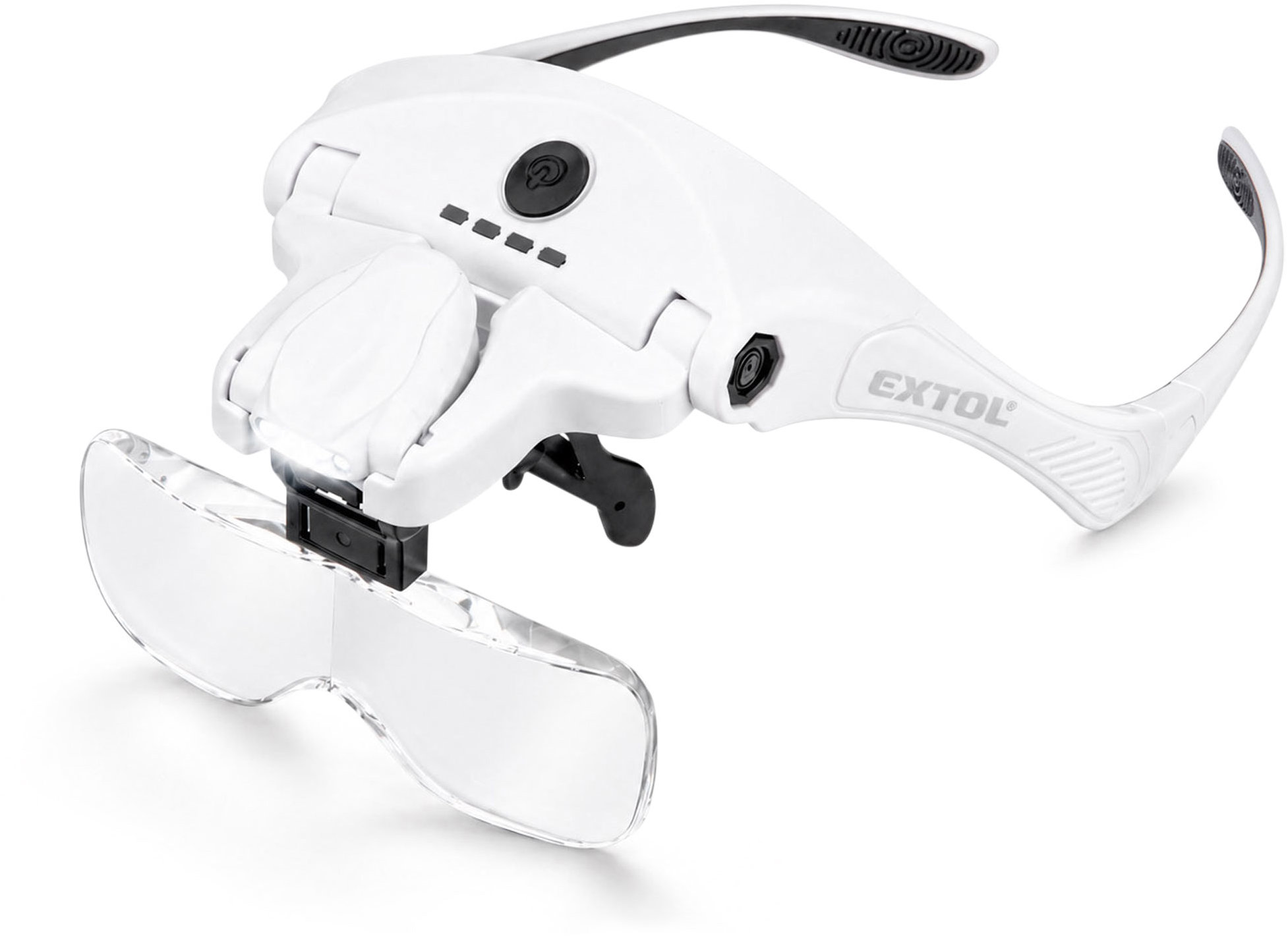 EXTOL LIGHT Brýle s lupou a osvětlením, 3,5×, USB nabíjení 43165