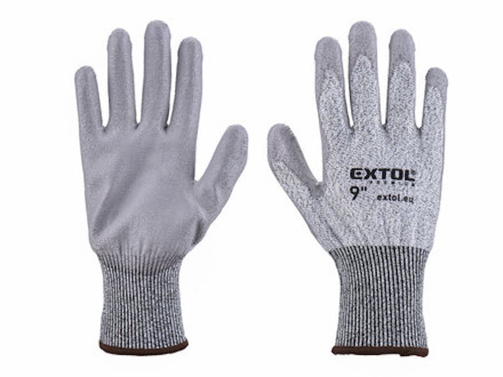 Extol Premium 8856697 Rukavice s vysokou odolností proti prořezu, polomáčené v PU, L