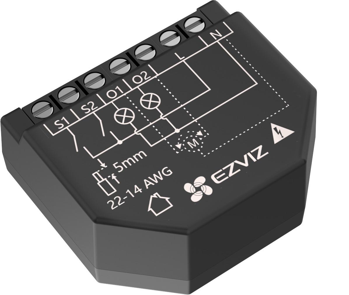 EZVIZ Chytrý spínací Wi-Fi modul T36-R100-WM (2ch, měření spotřeby)