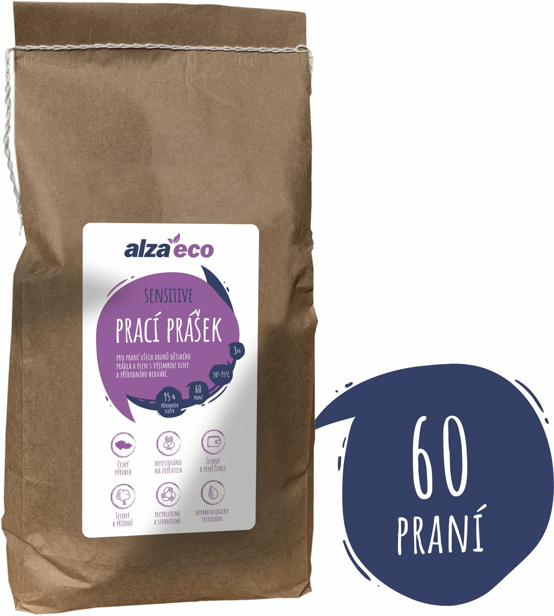 AlzaEco Prací prášek Sensitive 3 kg