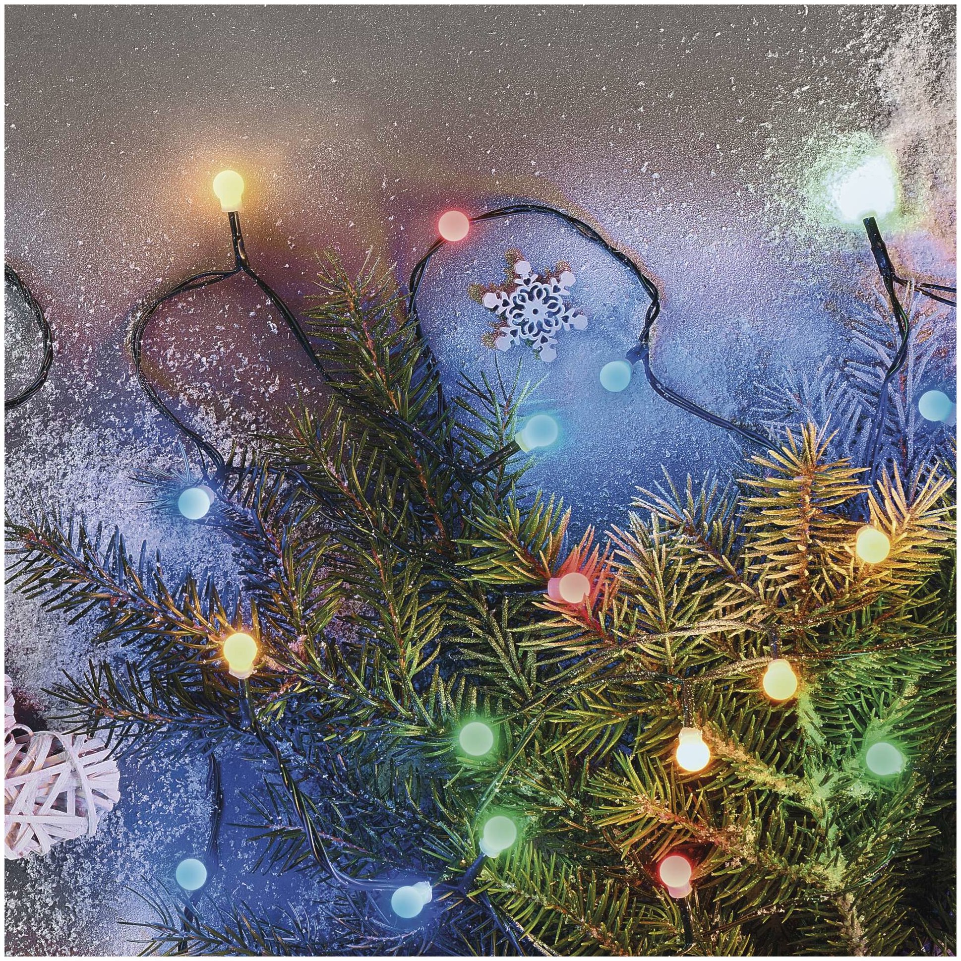 EMOS LED vánoční cherry řetěz – kuličky, 8 m, venkovní i vnitřní, multicolor, programy