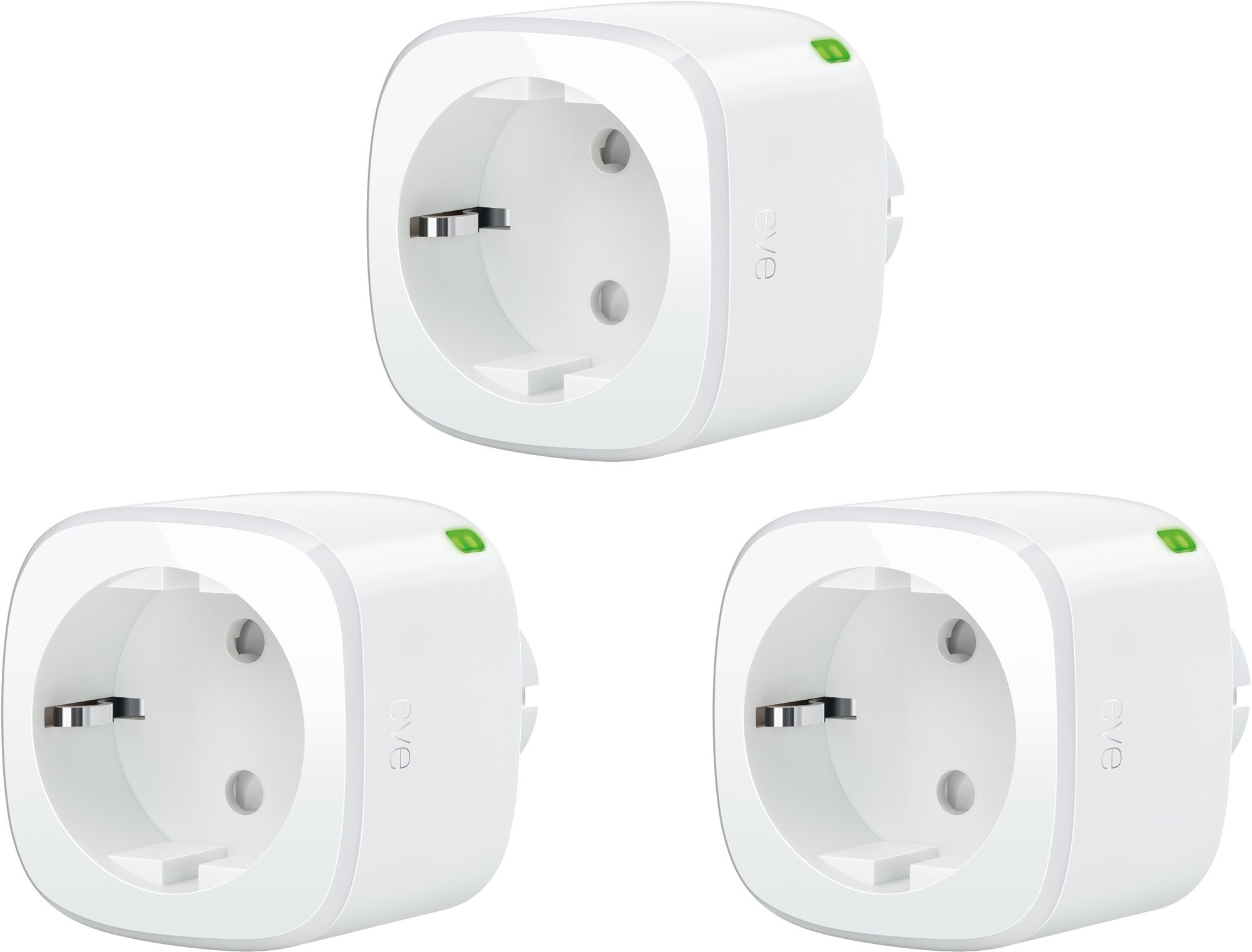 Eve Energy Smart Plug (Matter - compatible w Apple, Google, SmartThings & Amazon Alexa) (3-pack)