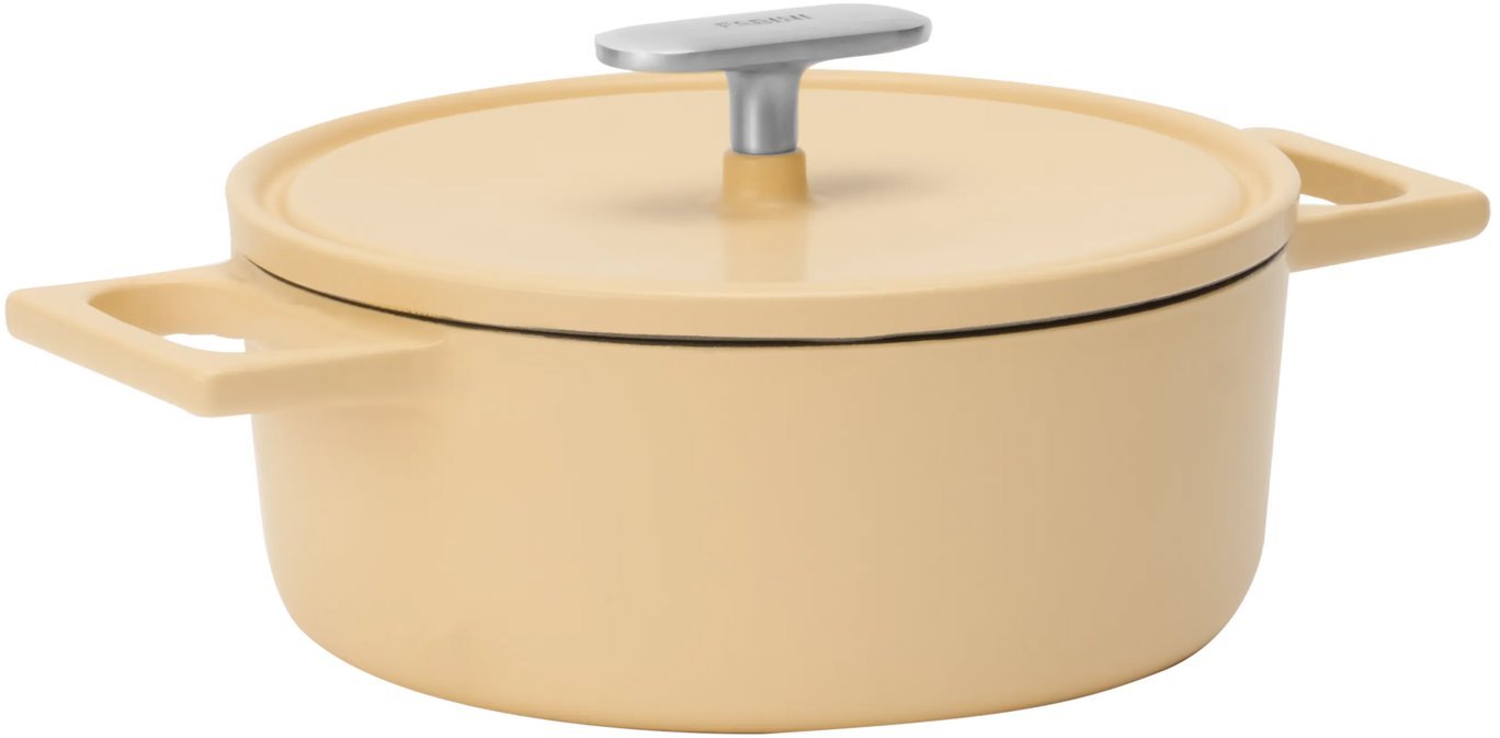 FABINI Kastrol litinový smaltovaný Mattia 3.0 Standard, 20 cm (2 l), lesklý krémový s poklicí