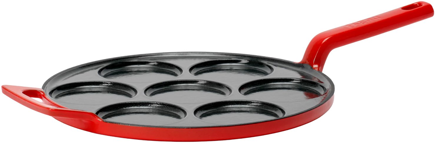 FABINI Pánev na lívance litinová Mattia 3.0 Standard 26 cm, lesklá červená