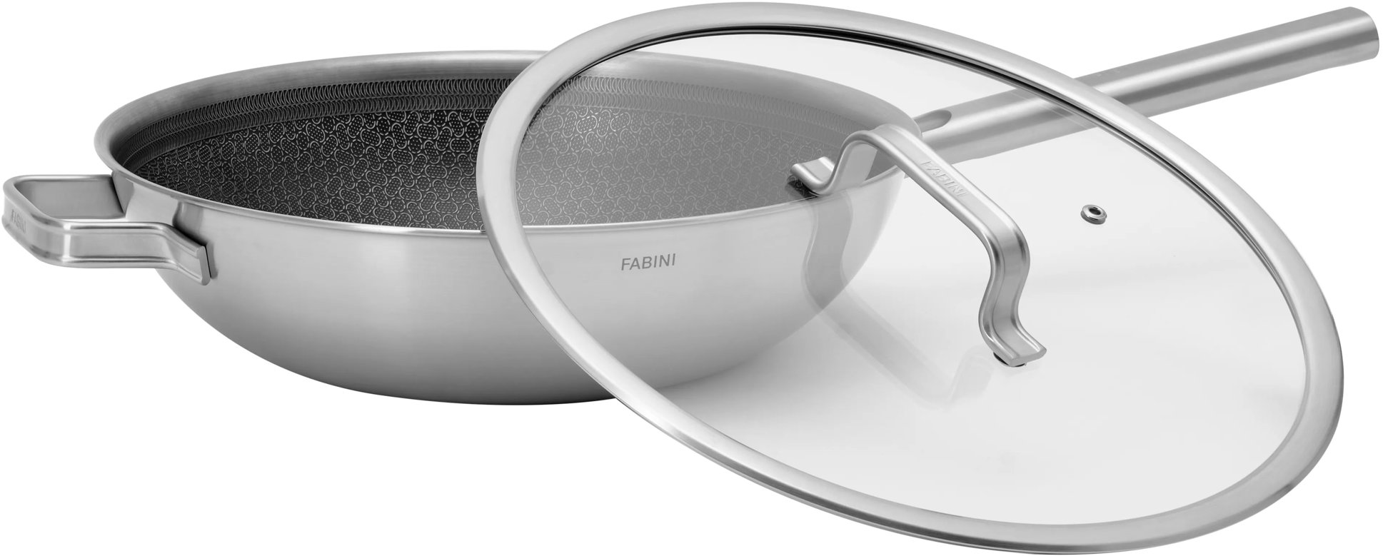 FABINI Wok pánev s poklicí Hybrid Standard 30 cm