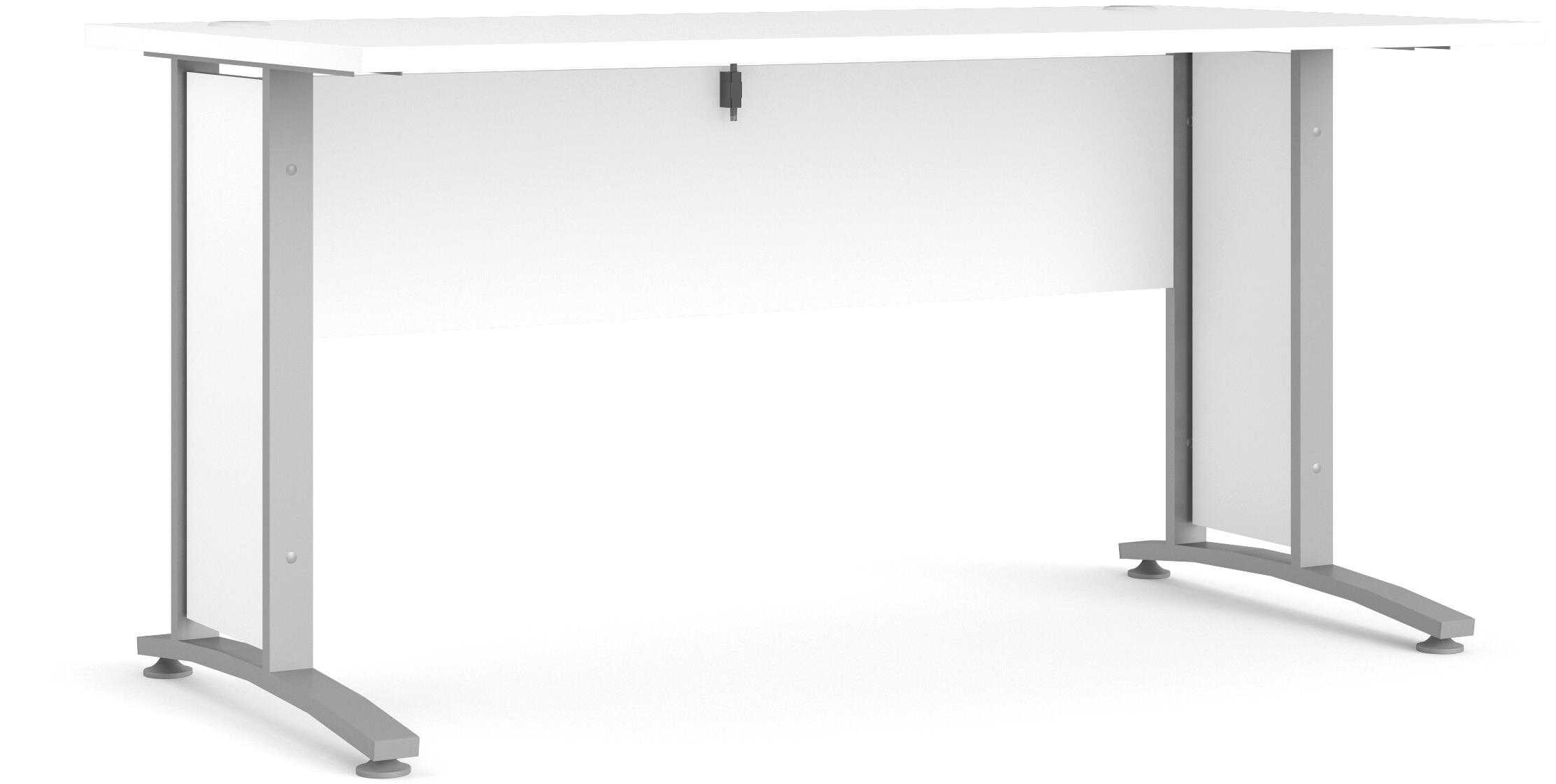 Kancelářský stůl FALCO Office 80400/71 v bílé a stříbrné barvě