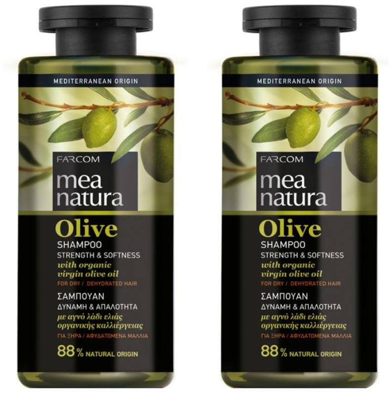 Farcom Mea Natura Olivový šampon Síla a Jemnost 300 ml, 2 ks