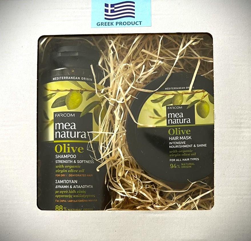 Farcom Olivový, Šampon síla a jemnost 300 ml + Maska na vlasy 250 ml