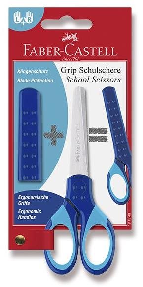 FABER-CASTELL Grip 13 cm modré - výjimečné nůžky pro kancelář