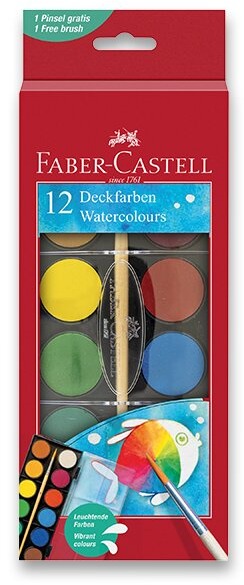 Sada 12 vodových barev Faber-Castell v obalu