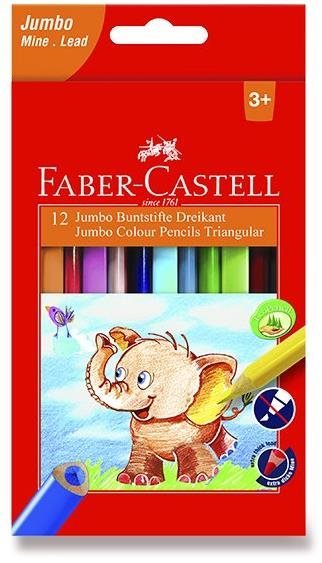 Faber-Castell Extra JUMBO 12 barev - kvalitní pastelky pro uměleckou tvorbu