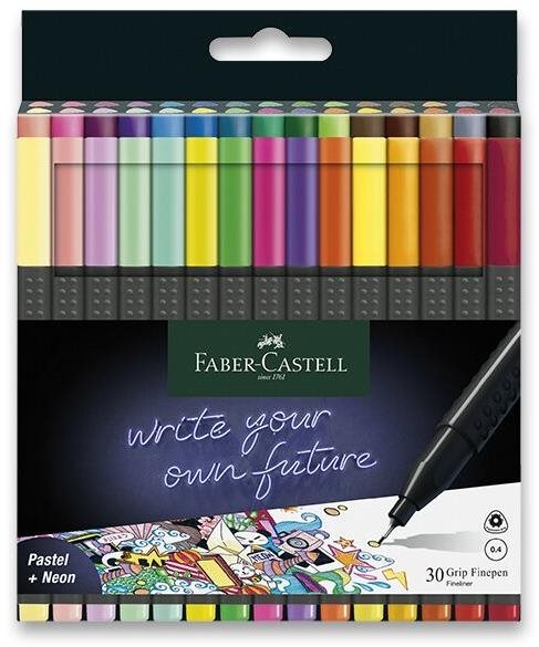 Faber-Castell Grip, 30 barev - profesionální fix a popisovač
