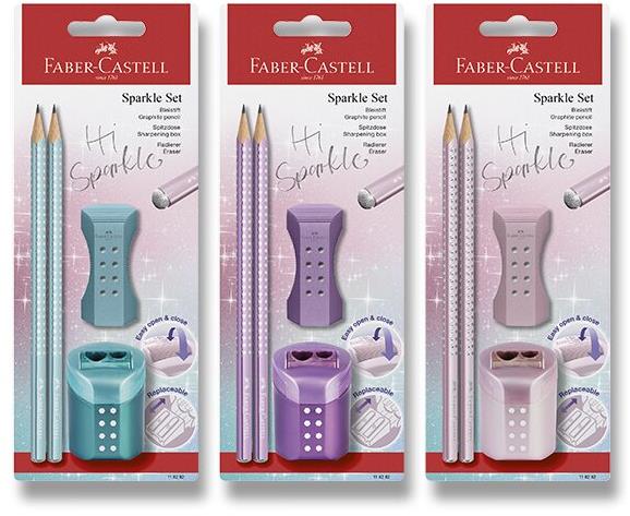 Faber-Castell Sparkle B - trojhranná, náhodná barva - balení 2 ks