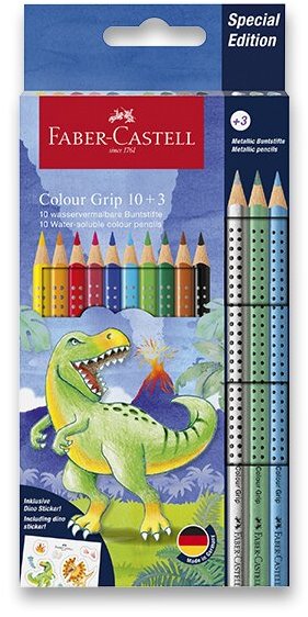 Školní pastelky Faber-Castell Grip Dinosaurus