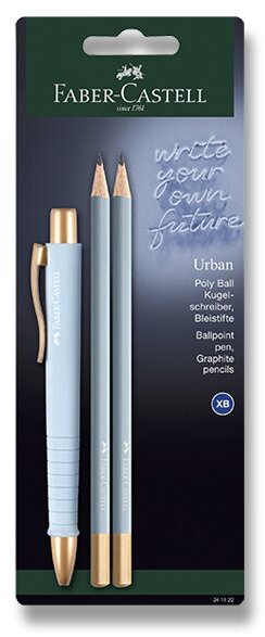 Faber-Castell PolyBall XB Urban Sky Blue - profesionální psací sada