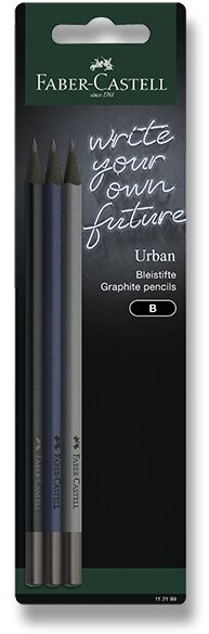 Trojhranné tužky FABER-CASTELL Urban B v balení 3 ks