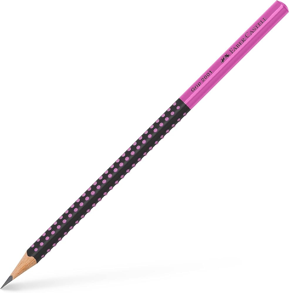 Trojhranná tužka Faber-Castell Grip 2001 Two Tone HB v balení po 2 kusech.