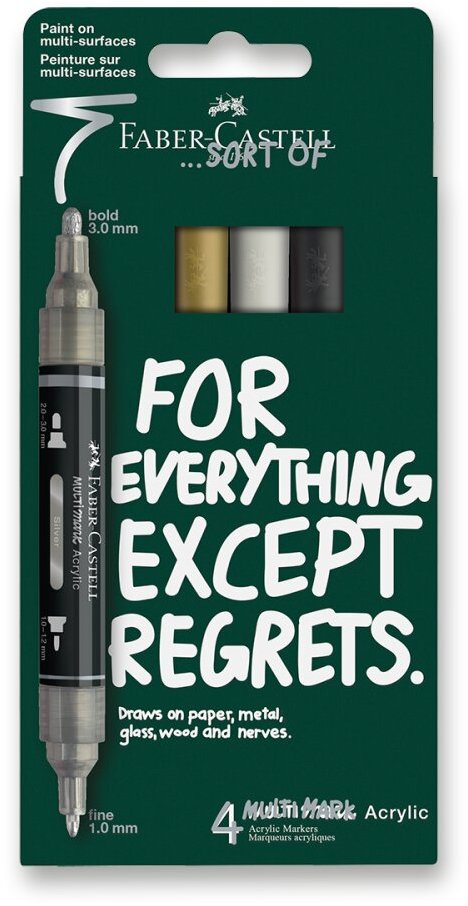 FABER-CASTELL akrylové 1-3 mm Classics, 4 barvy