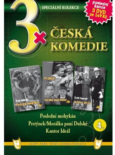 3x Česká komedie 4: Poslední mohykán, Prstýnek + Morálka paní Dulské, Kantor Ideál /papírové pošetky