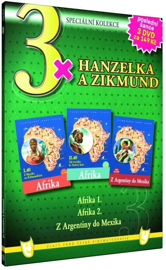 3 x Hanzelka a Zikmund - Afrika 1,2,Z Argentiny do Mexika - DVD