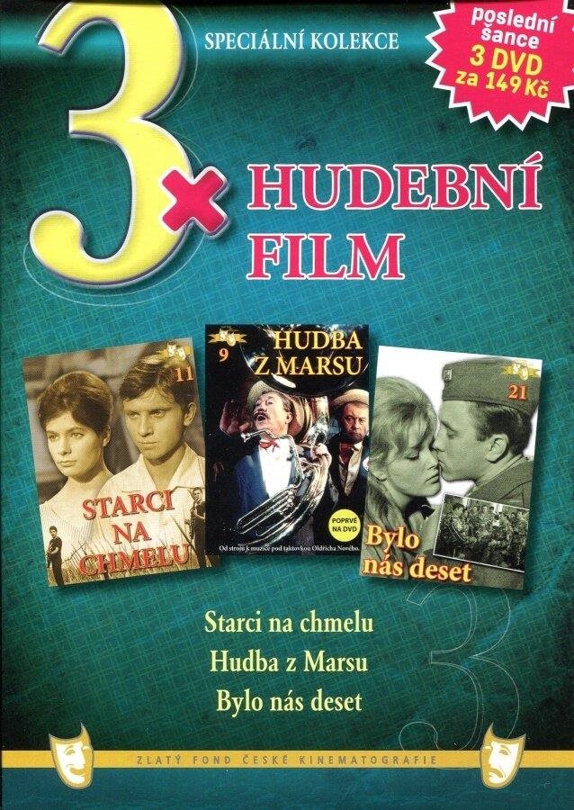 3x Hudební film - Starci na chmelu, Bylo nás deset, Hudba z Marsu /papírové pošetky/  - DVD