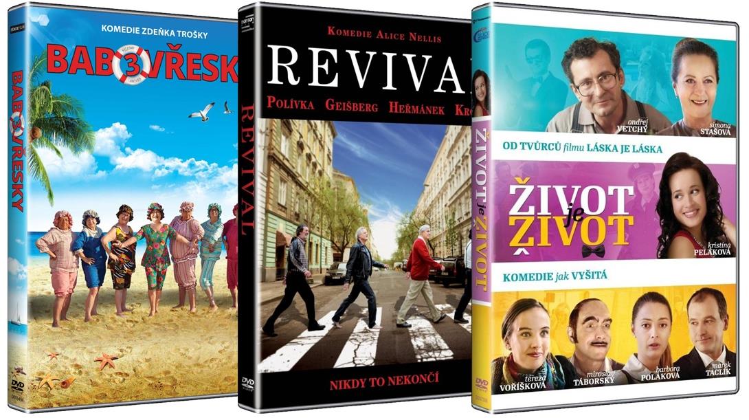 3x DVD Česká komedie: Revival Život je život Babovřesky 3  - DVD