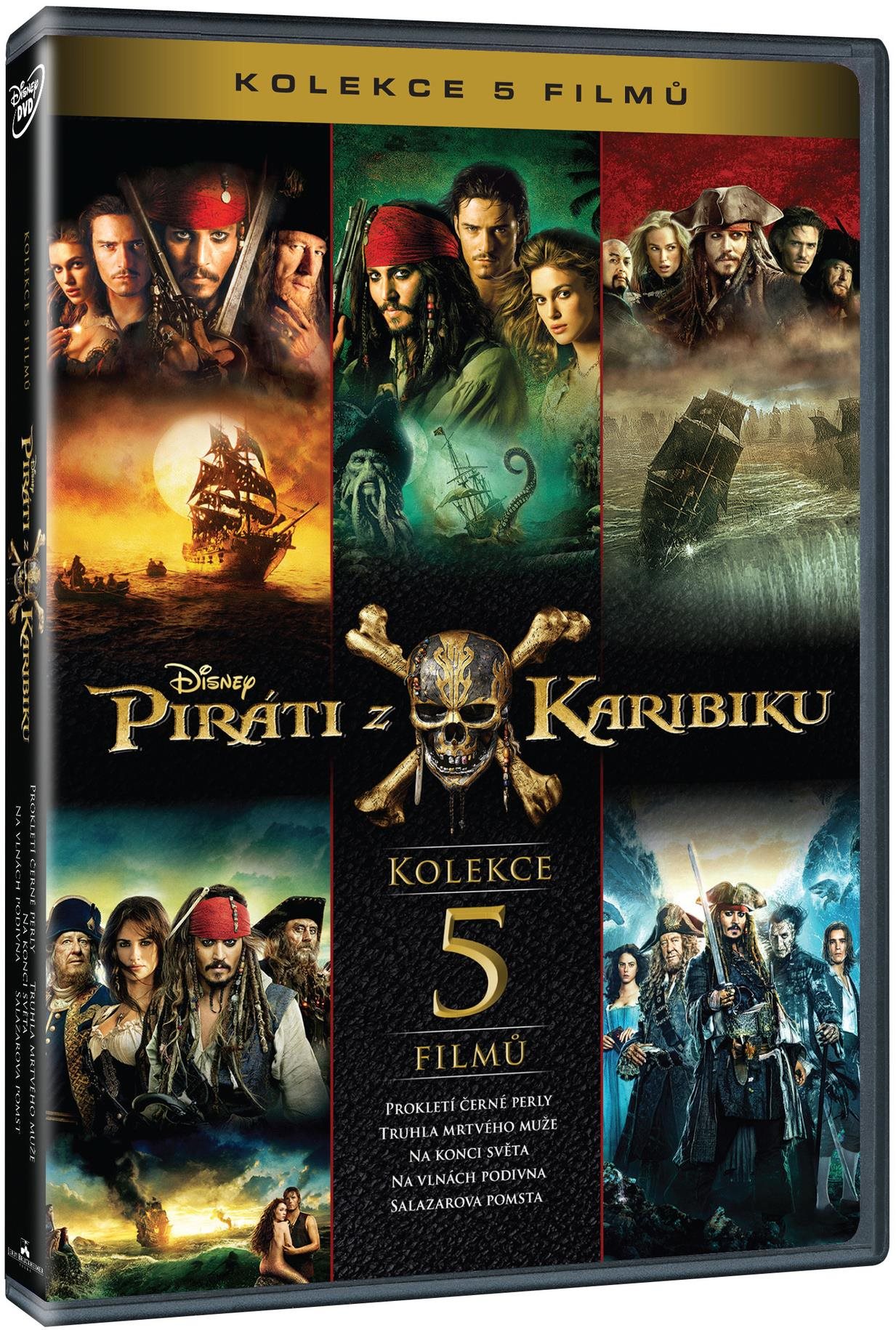 Piráti z Karibiku kolekce 1-5  - DVD
