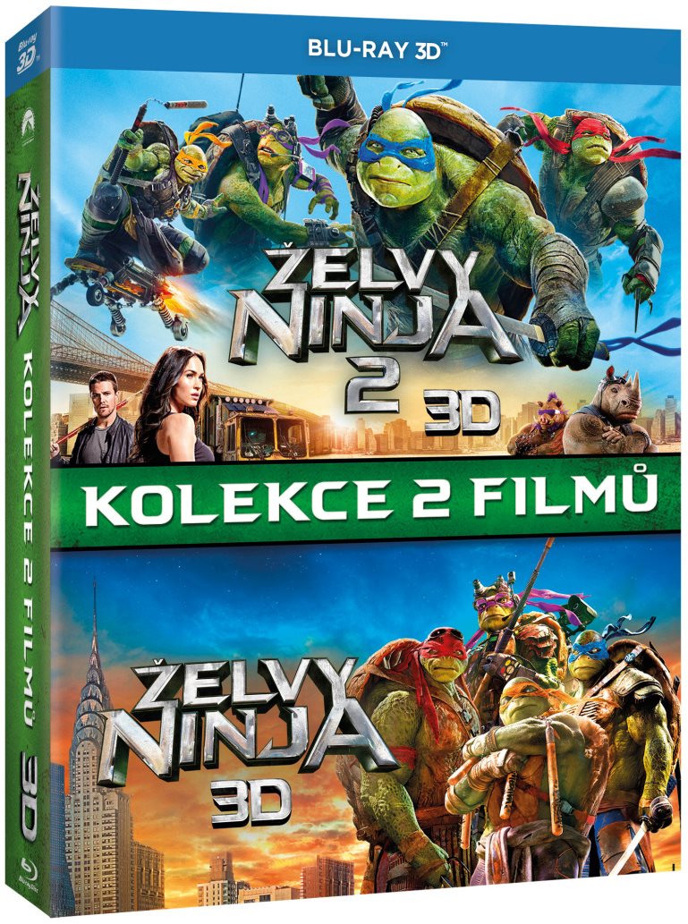 Želvy Ninja - Kolekce 1+2 3D+2D (3BD) - Blu-ray
