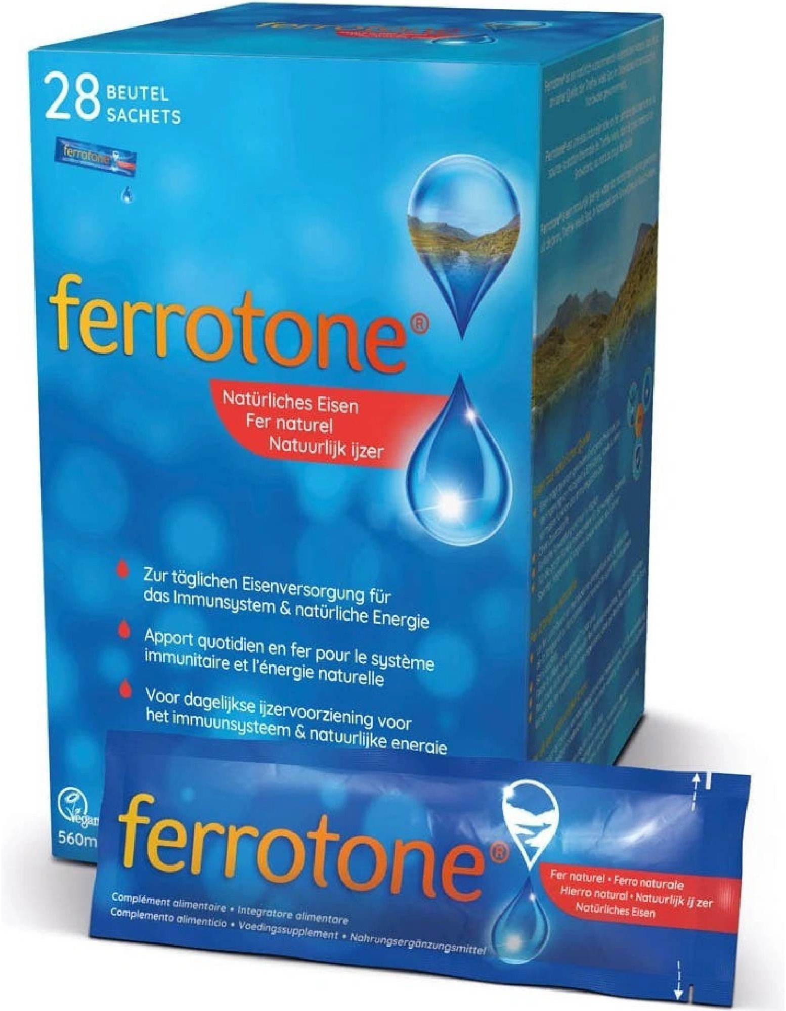 Ferrotone 100% přírodní zdroj železa 14 × 20 ml