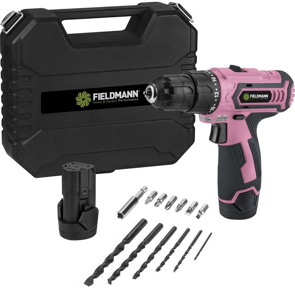 FIELDMANN Vrtačka AKU 12V růžová s příslušenstvím FDV 10253-A (1x1,3 Ah)
