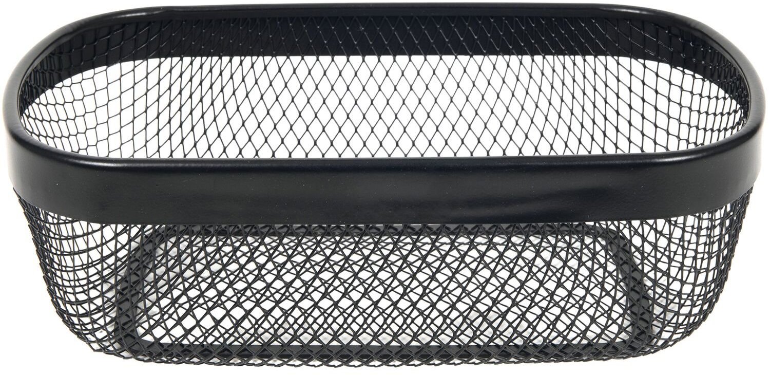 Gastro Koš oválný kovový, černý, výška 95 mm, délka 280 mm, šířka 180 mm